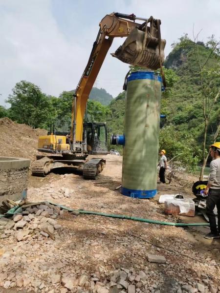 浙江雅安芦山一体化提升泵施工现场